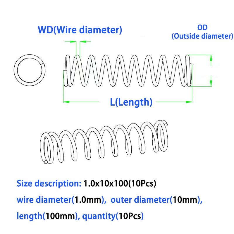Mini Trampoline Spring - 10Pcs 0.2/0.3mm 304 Stainless Steel Micro