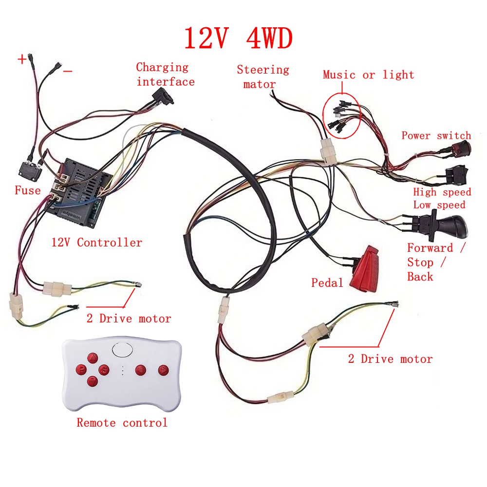 Ride On Toy Car - Child electric car DIY modified wire