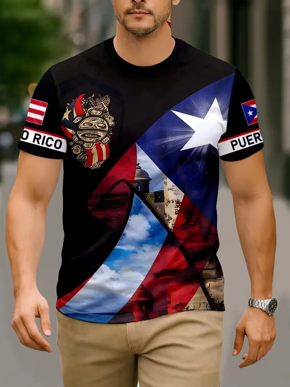 Kids Outdoor Clubhouse - Puerto Rico Flag 3D Print sport