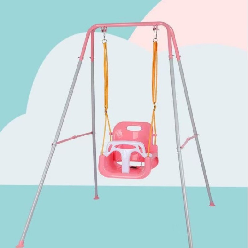 Kids Outdoor Lawn Chair - Kids Swing Set with Metal Stand