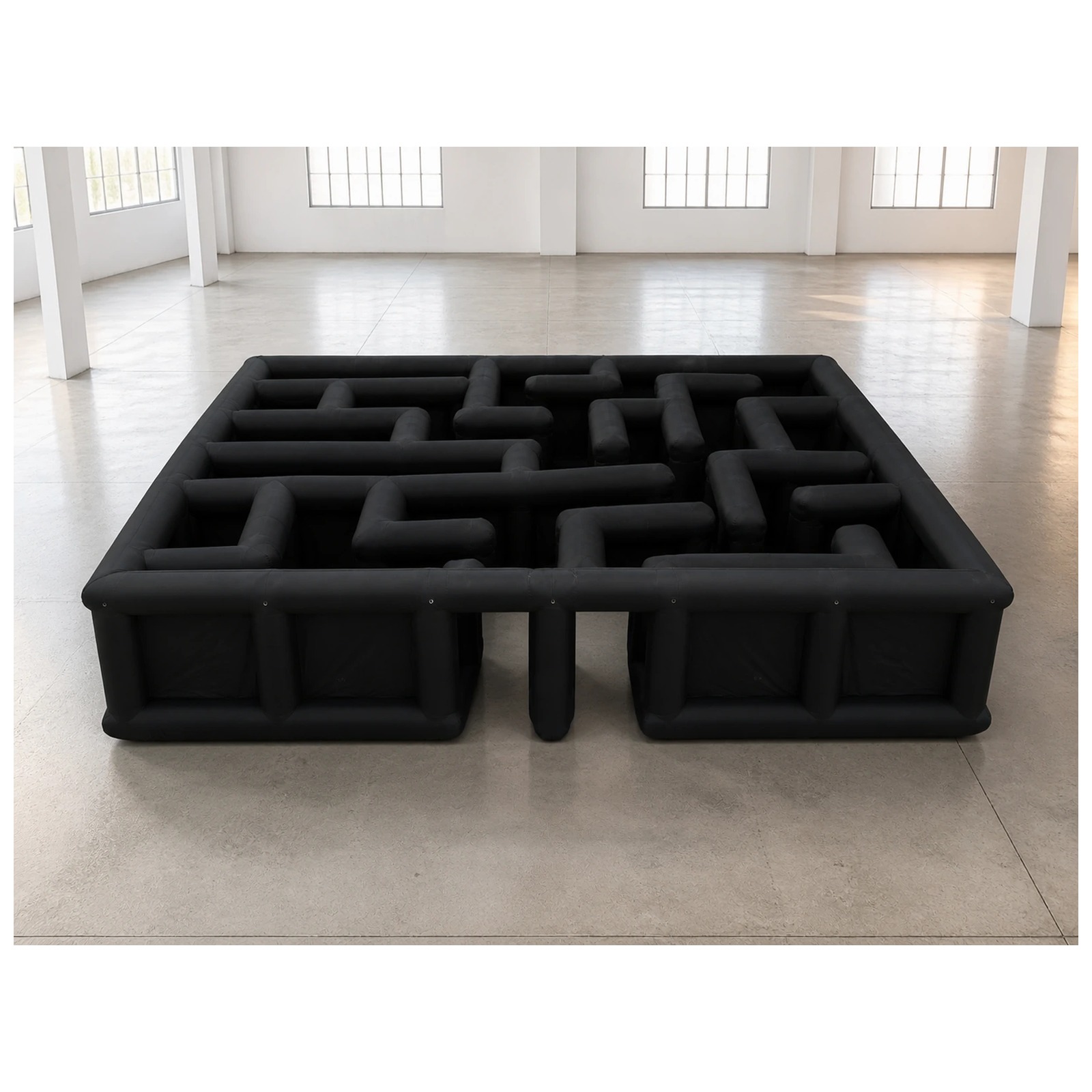 Large Black Open Square Inflat - Kids Outdoor Venues ulasan dan harga