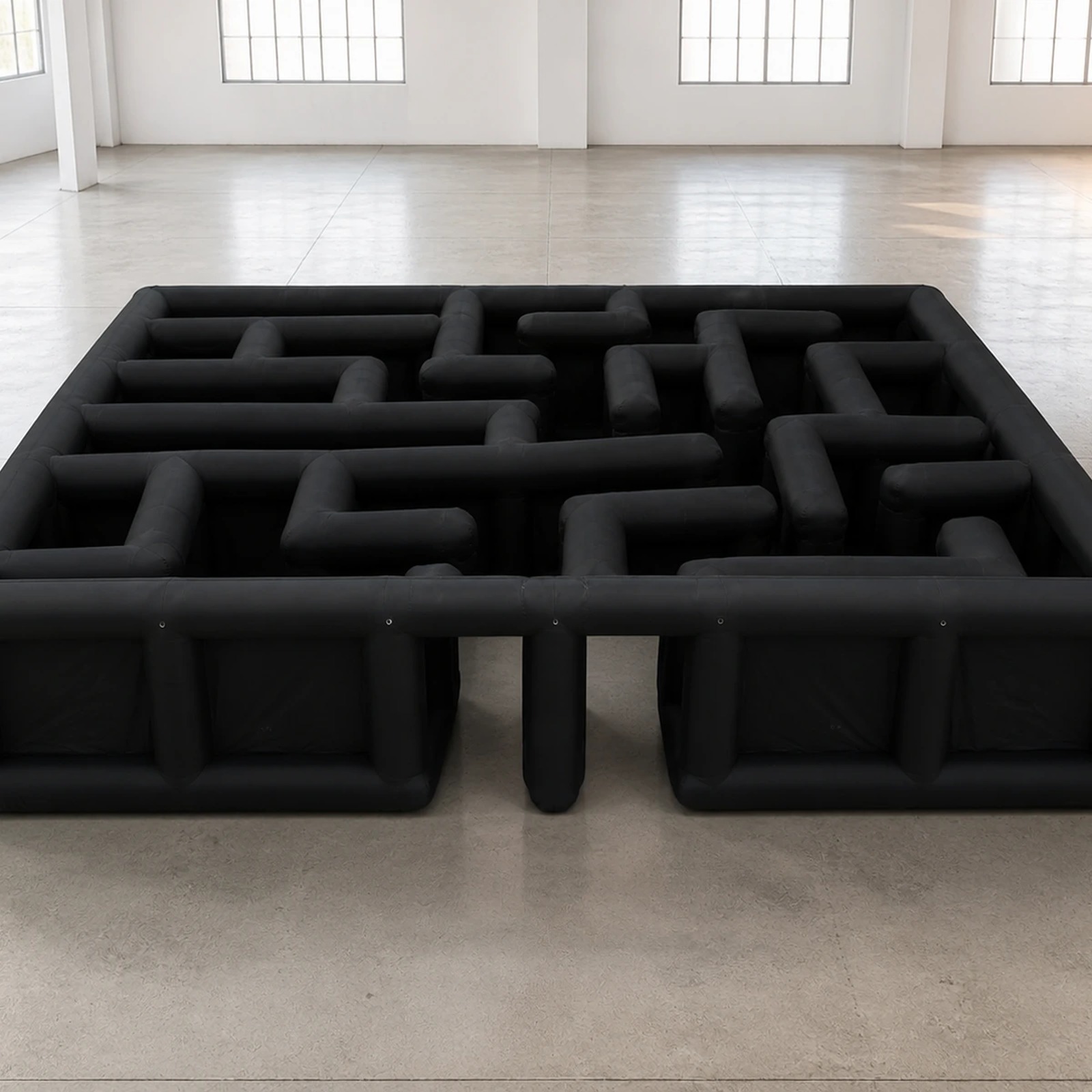 Large Black Open Square Inflat - Kids Outdoor Venues ulasan dan harga