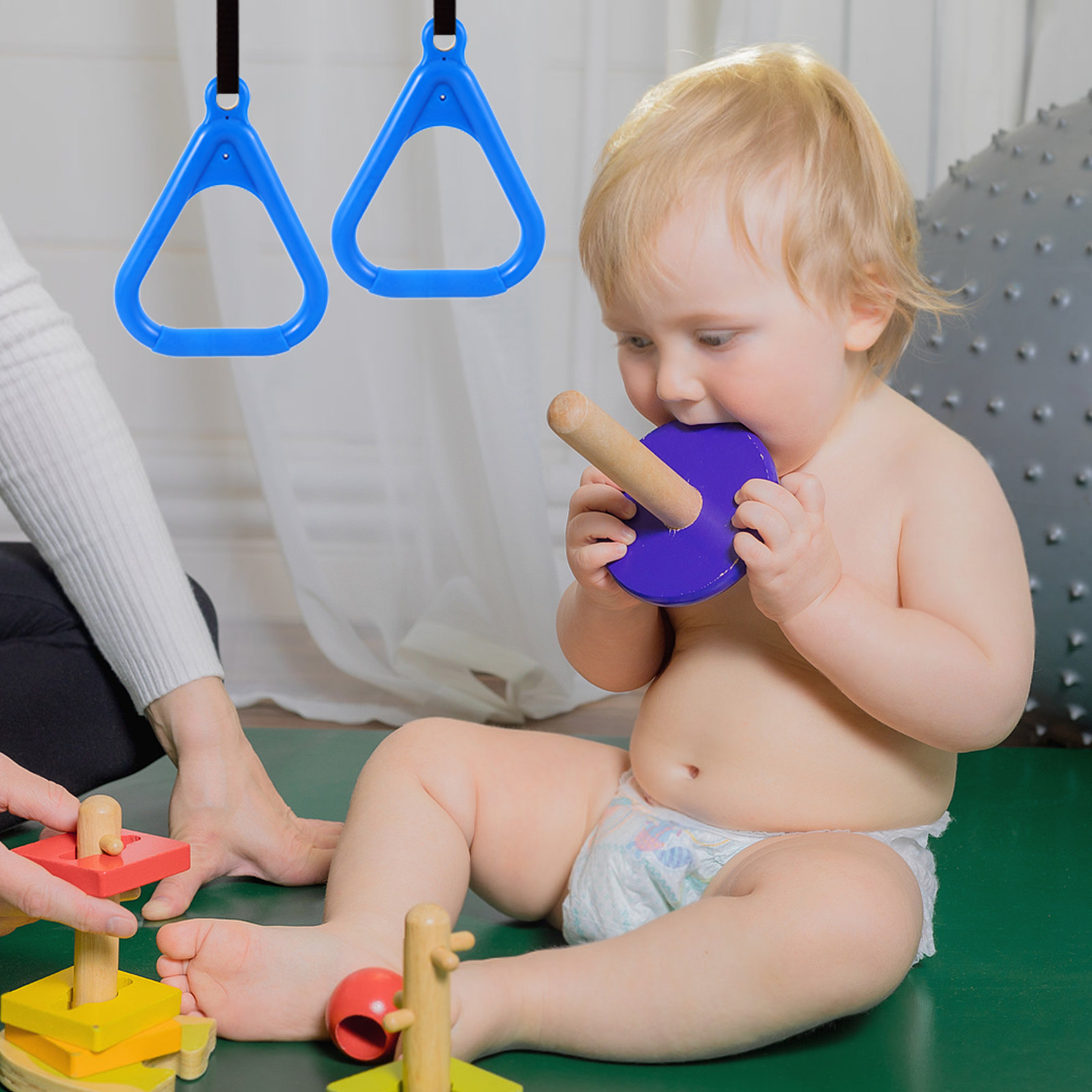 2Pcs Kids Gymnastic Rings Clim - Kids Outdoor Obstacle Course Equipment ulasan dan harga