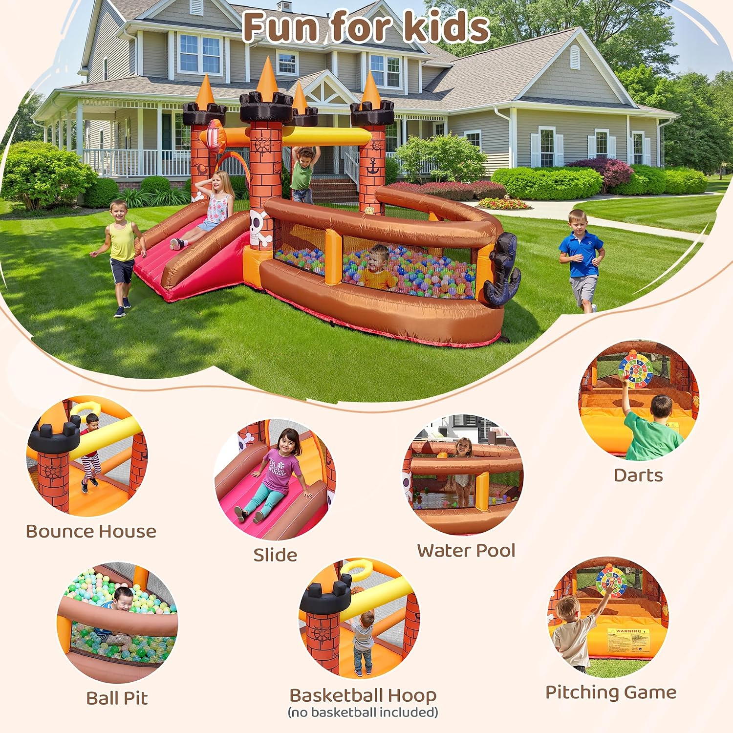Inflatable Bounce House for Ki - Kids Outdoor Inflatable ulasan dan harga