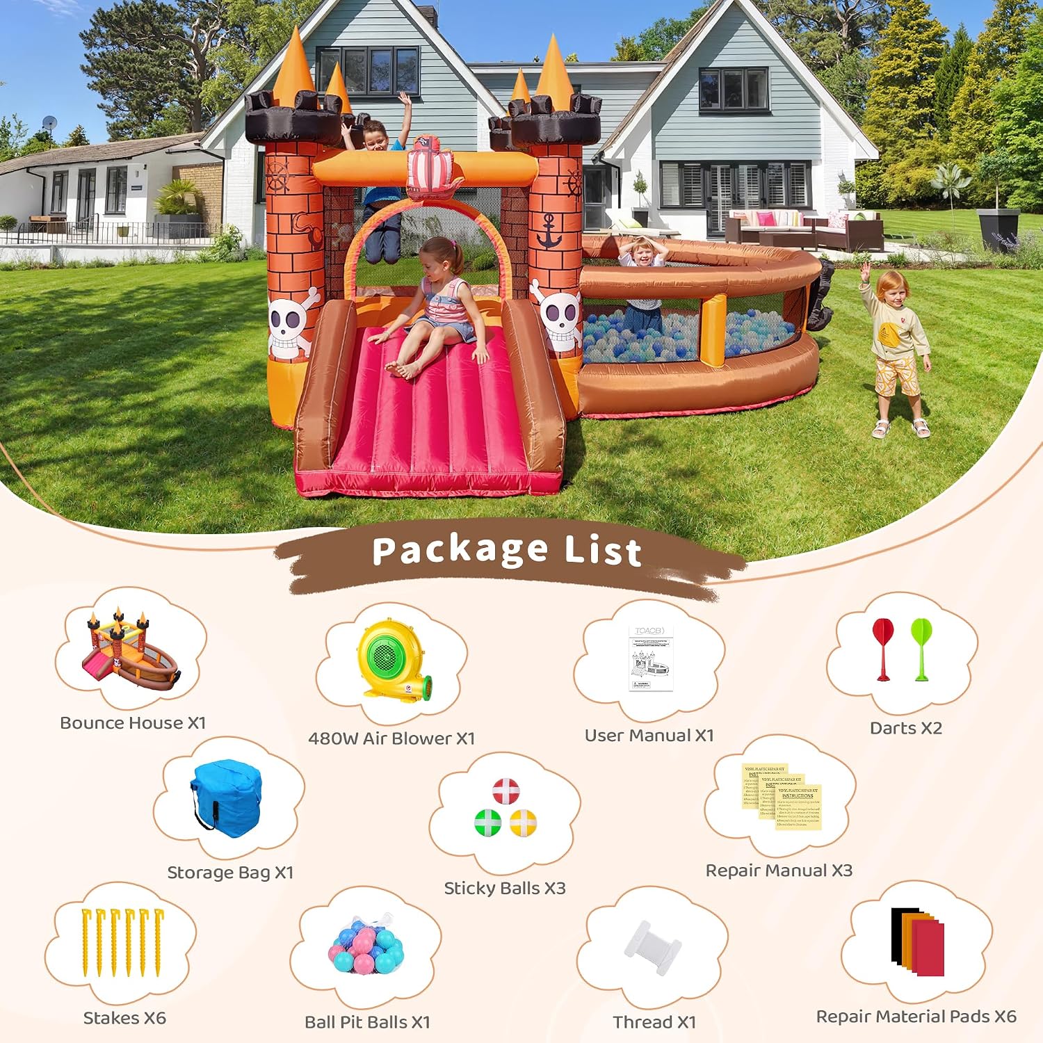 Inflatable Bounce House for Ki - Kids Outdoor Inflatable ulasan dan harga