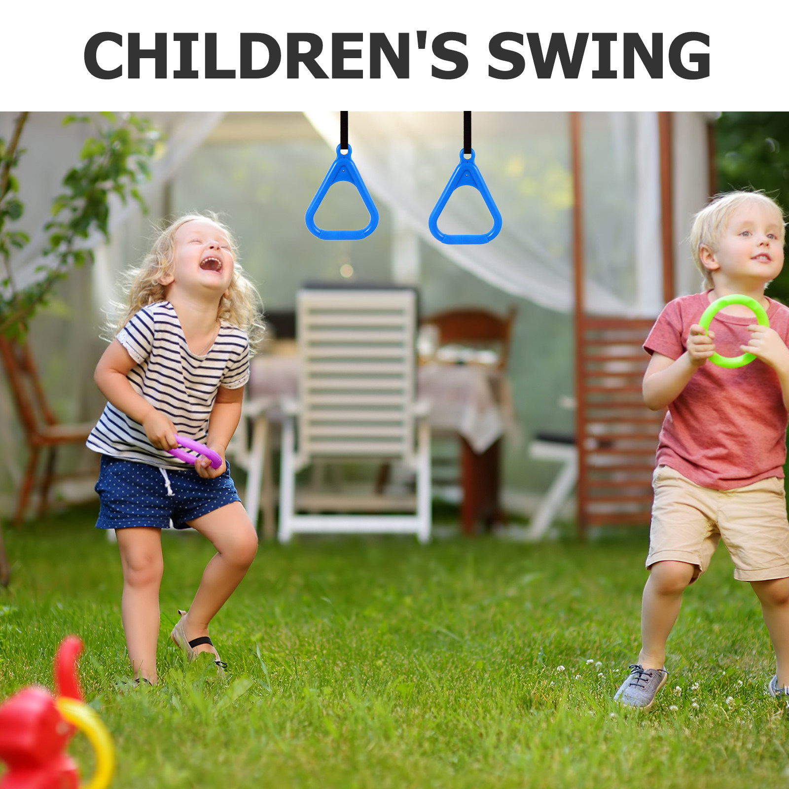 2Pcs Kids Climbing Rings Gymna - Kids Outdoor Obstacle Course Equipment ulasan dan harga