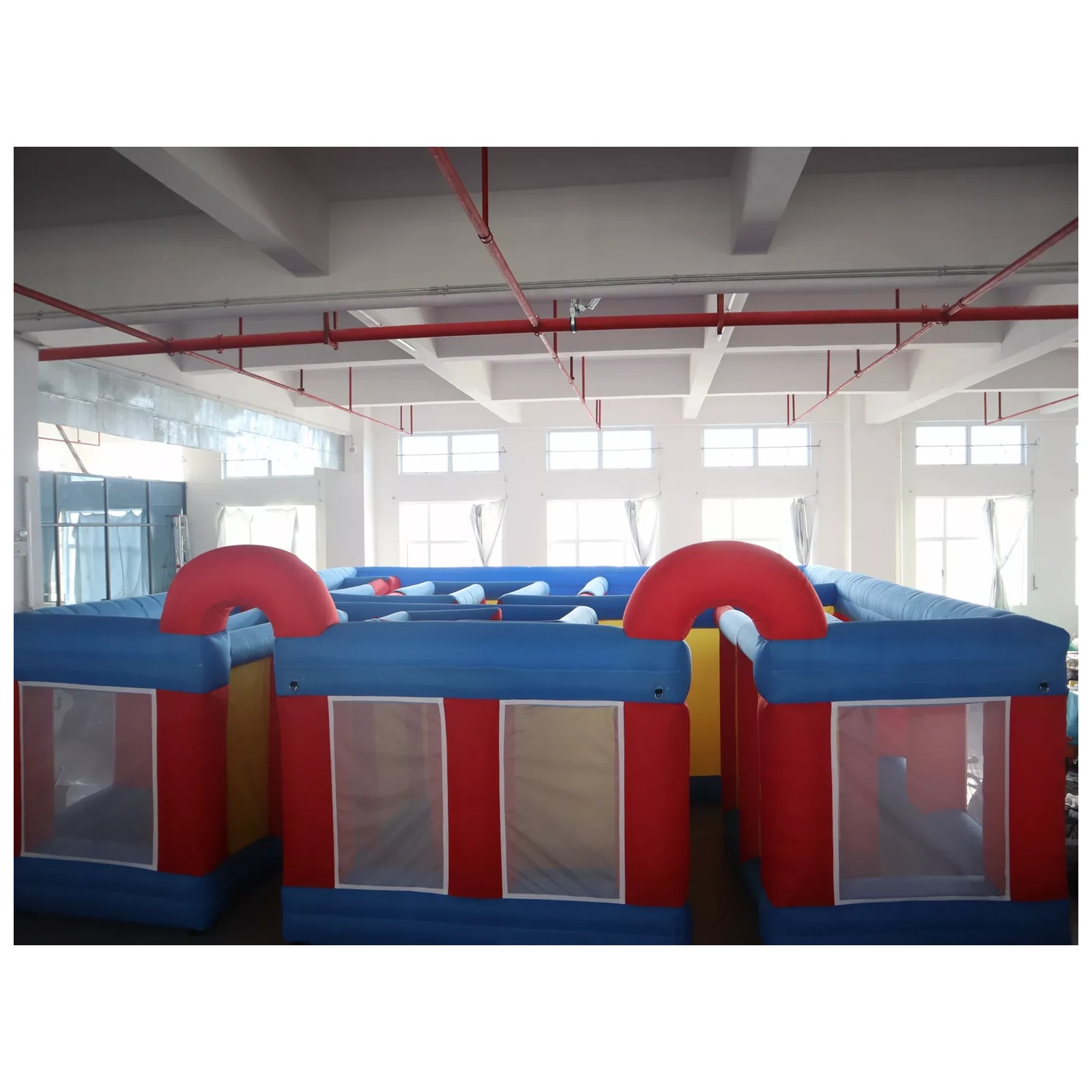 Large Red Blue Mesh Double Arc - Kids Outdoor Inflatable ulasan dan harga