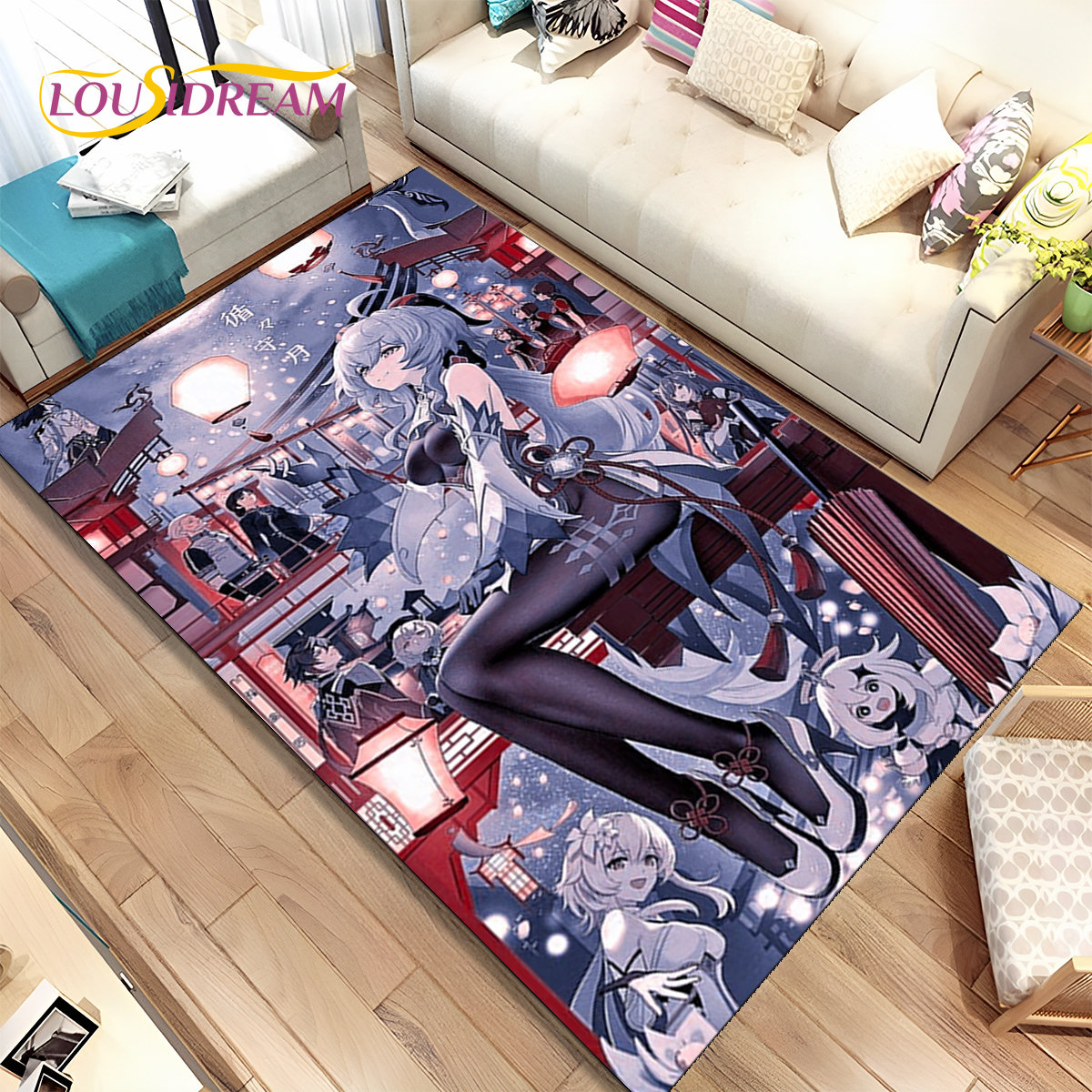 Genshin Impact Cartoon Game Ar - Kids Outdoor Mat ulasan dan harga