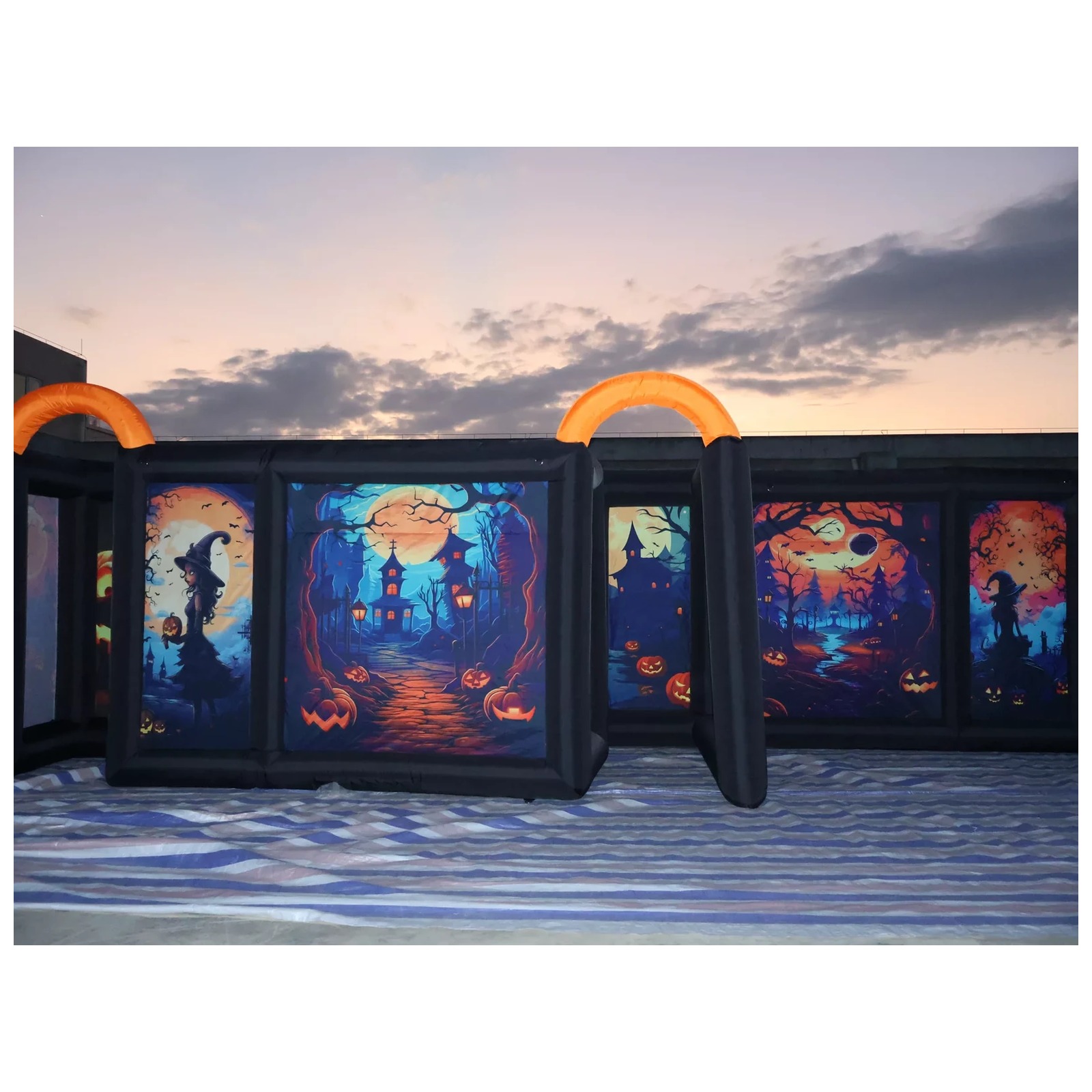 Large Dual Orange Arch Hallowe - Kids Outdoor Venues ulasan dan harga