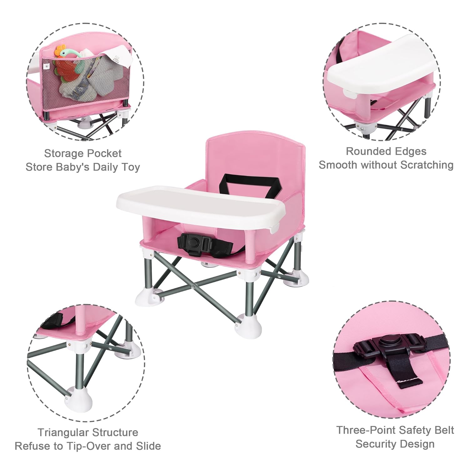 Portable Baby Seat Travel Comp - Kids Outdoor Lawn Chair ulasan dan harga