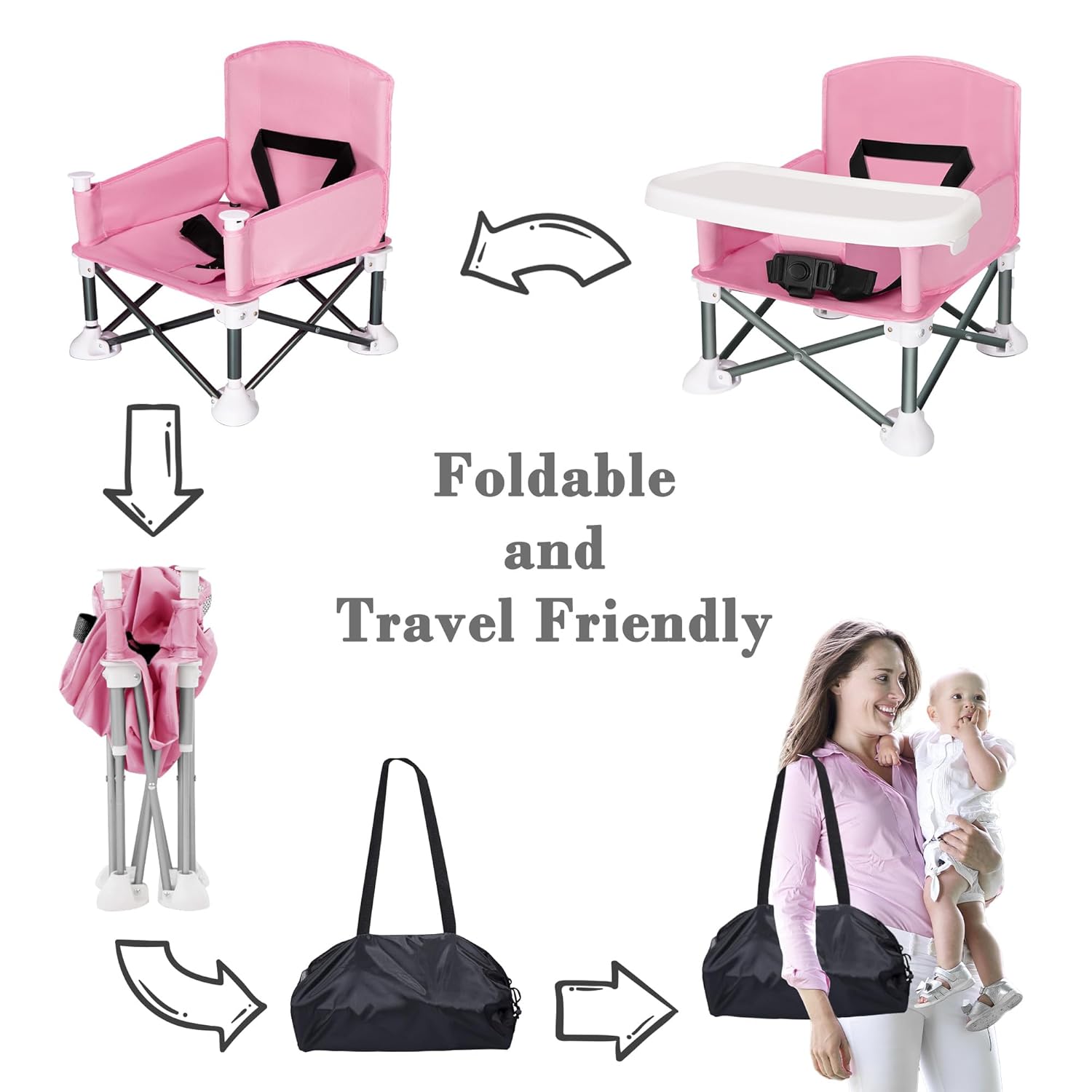 Portable Baby Seat Travel Comp - Kids Outdoor Lawn Chair ulasan dan harga