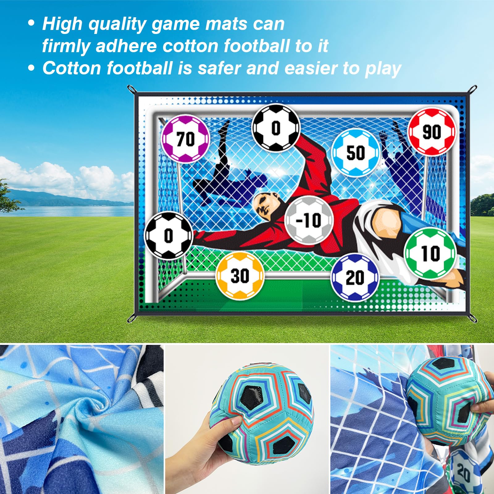 150CM Soccer Game Mat Set Foot - Kids Outdoor Mat ulasan dan harga