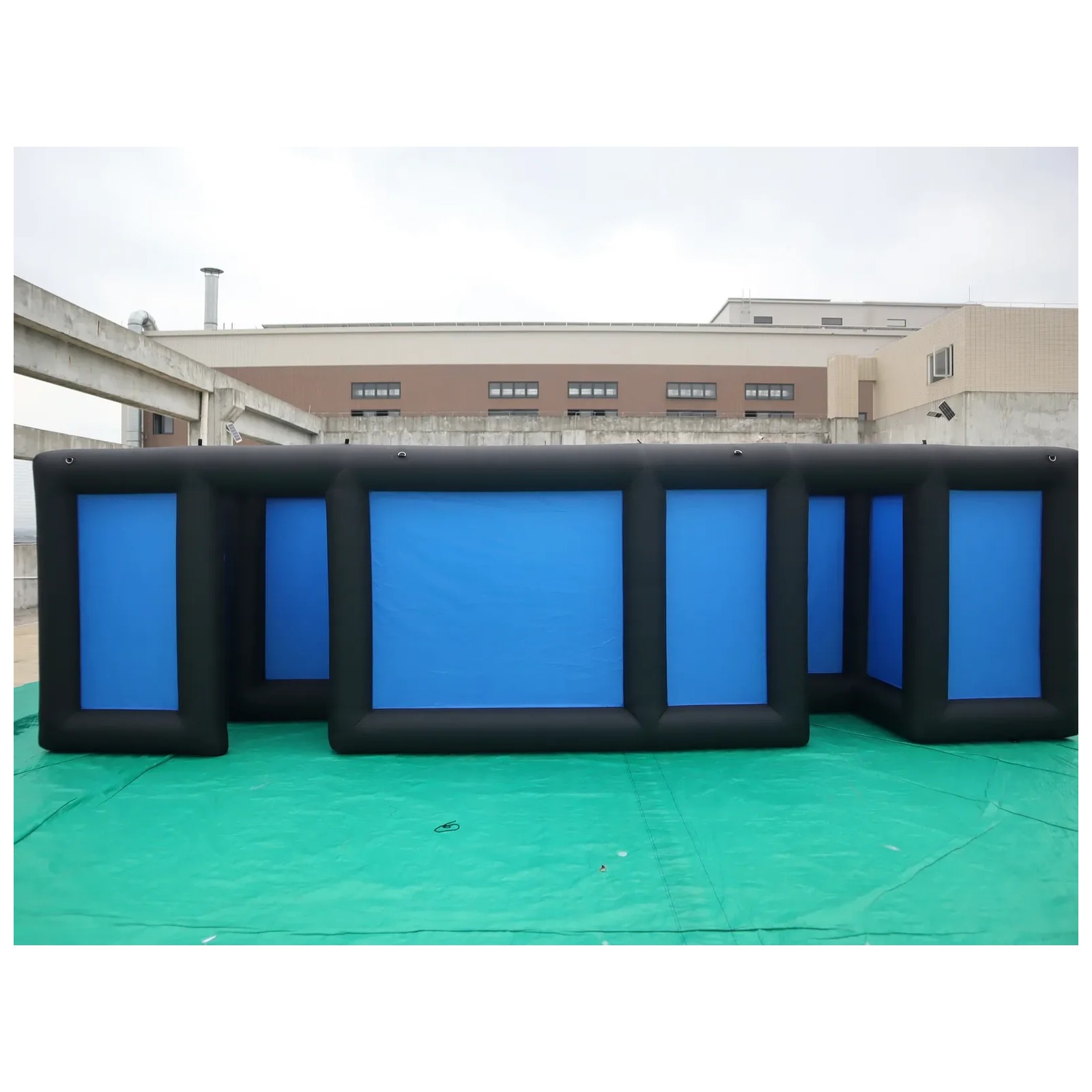 Large Black Blue Open Inflatab - Kids Outdoor Venues ulasan dan harga