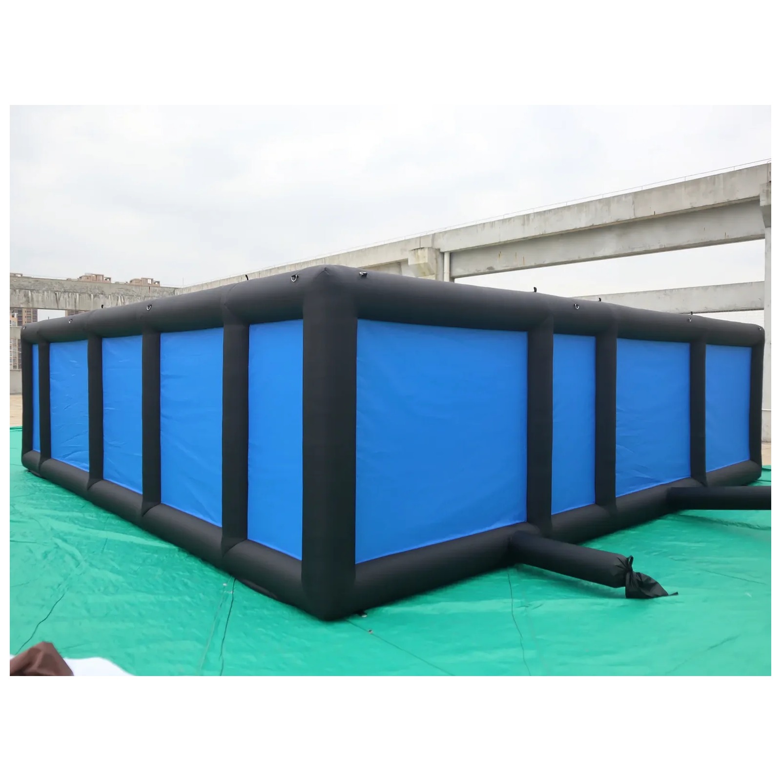 Large Black Blue Open Inflatab - Kids Outdoor Venues ulasan dan harga