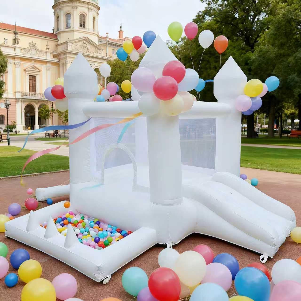 White Bounce House, Indoor and - Kids Outdoor Inflatable ulasan dan harga