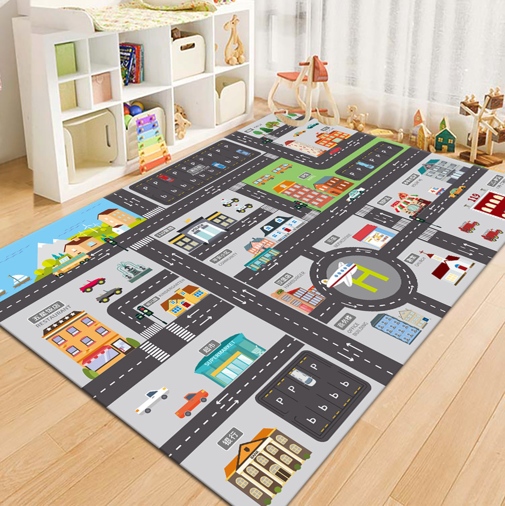 VIKAMA City Road Map Kids Play - Kids Outdoor Mat ulasan dan harga