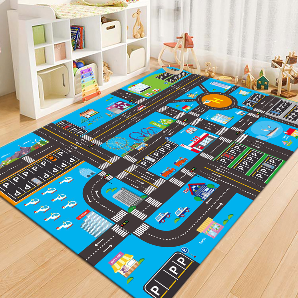 VIKAMA City Road Map Kids Play - Kids Outdoor Mat ulasan dan harga