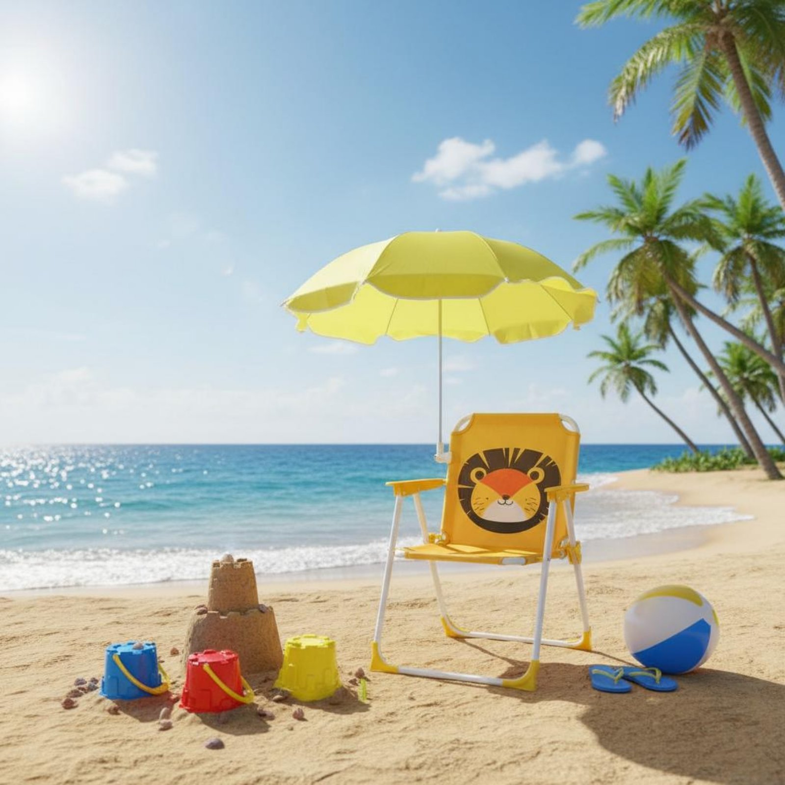 Kids Beach Chair with Umbrella - Kids Outdoor Lawn Chair ulasan dan harga
