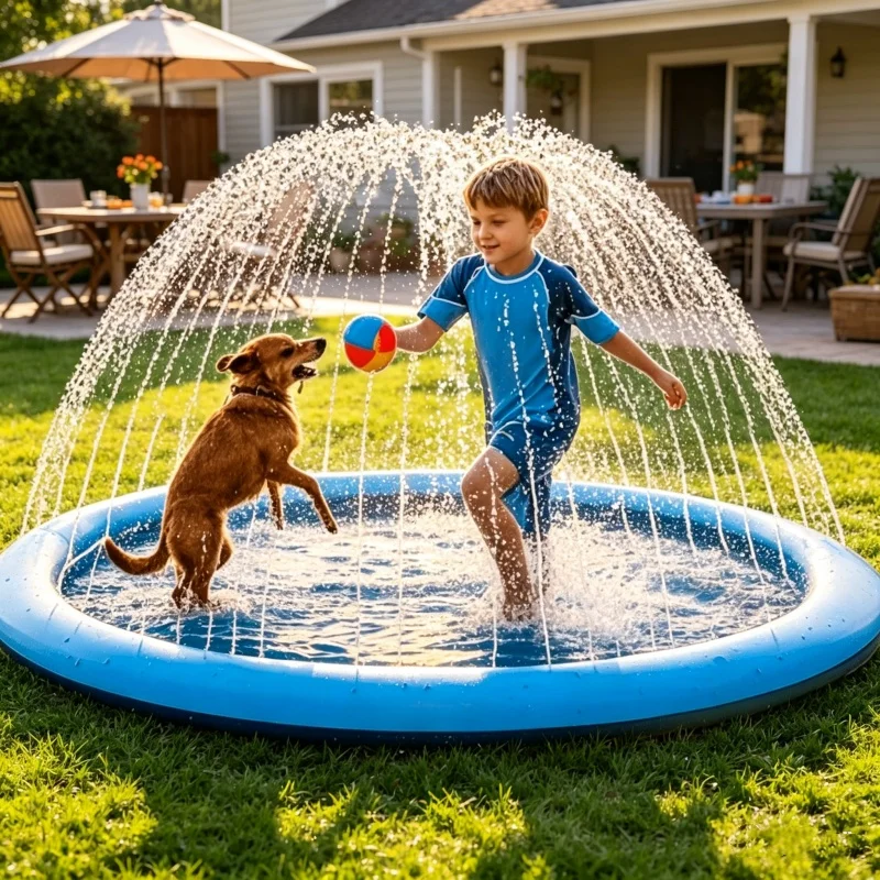 170×180cm Large Water Splash P - Kids Outdoor Clubhouse ulasan dan harga