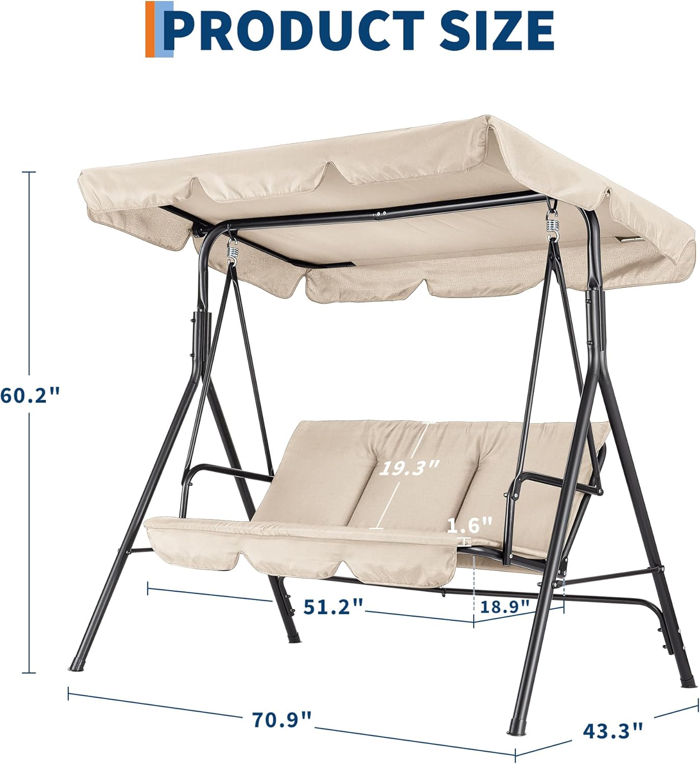 Outdoor Swing Chair with Adjus - Kids Outdoor Lawn Chair ulasan dan harga