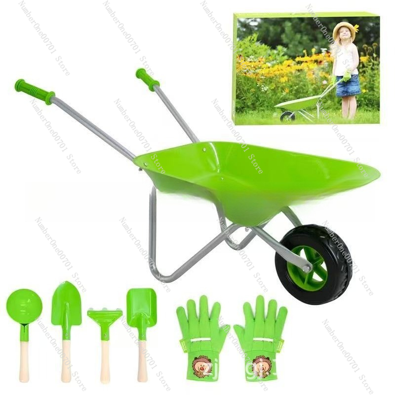 Kids Outdoor Wheelbarrow, Gree - Kids Outdoor Garden Set ulasan dan harga