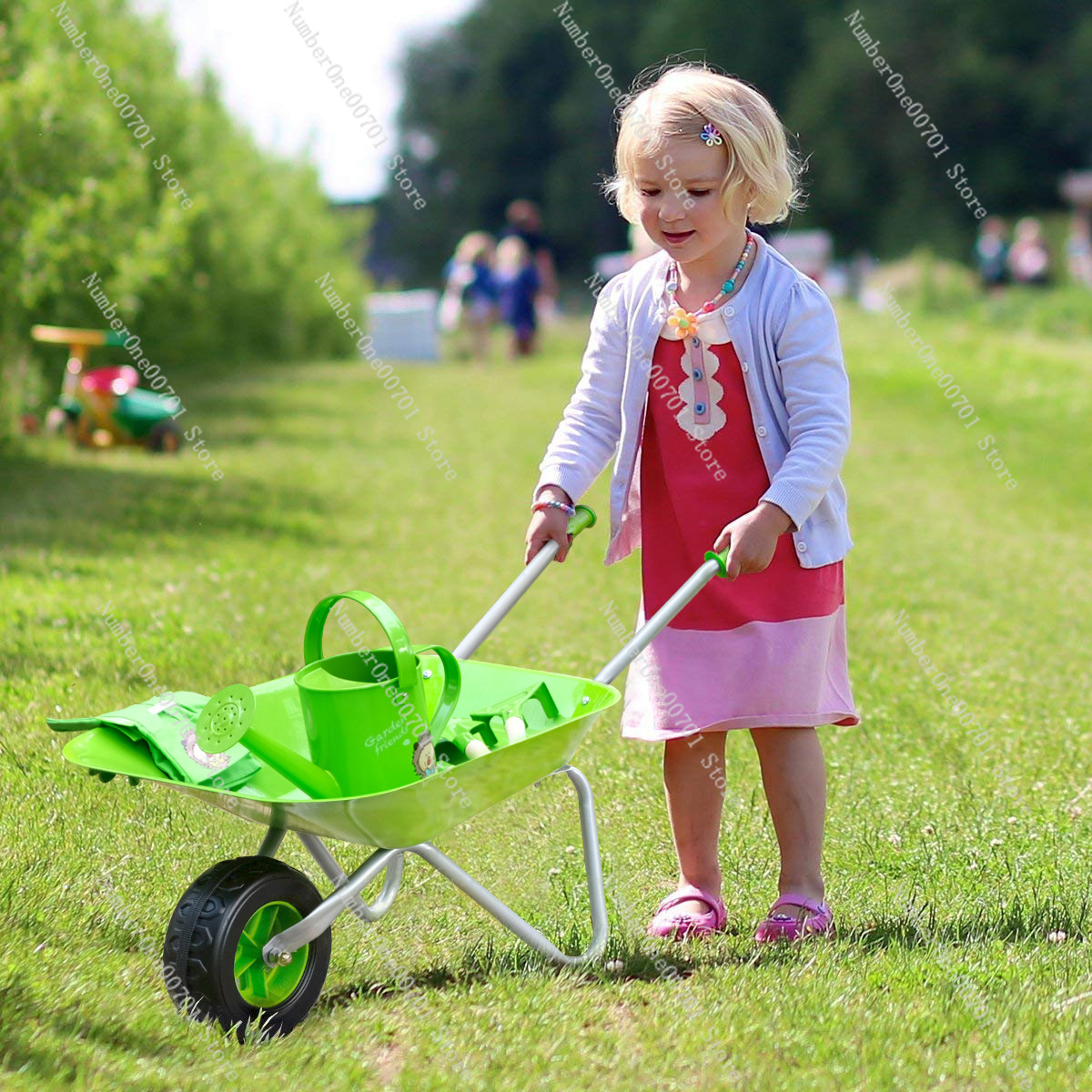 Kids Outdoor Wheelbarrow, Gree - Kids Outdoor Garden Set ulasan dan harga