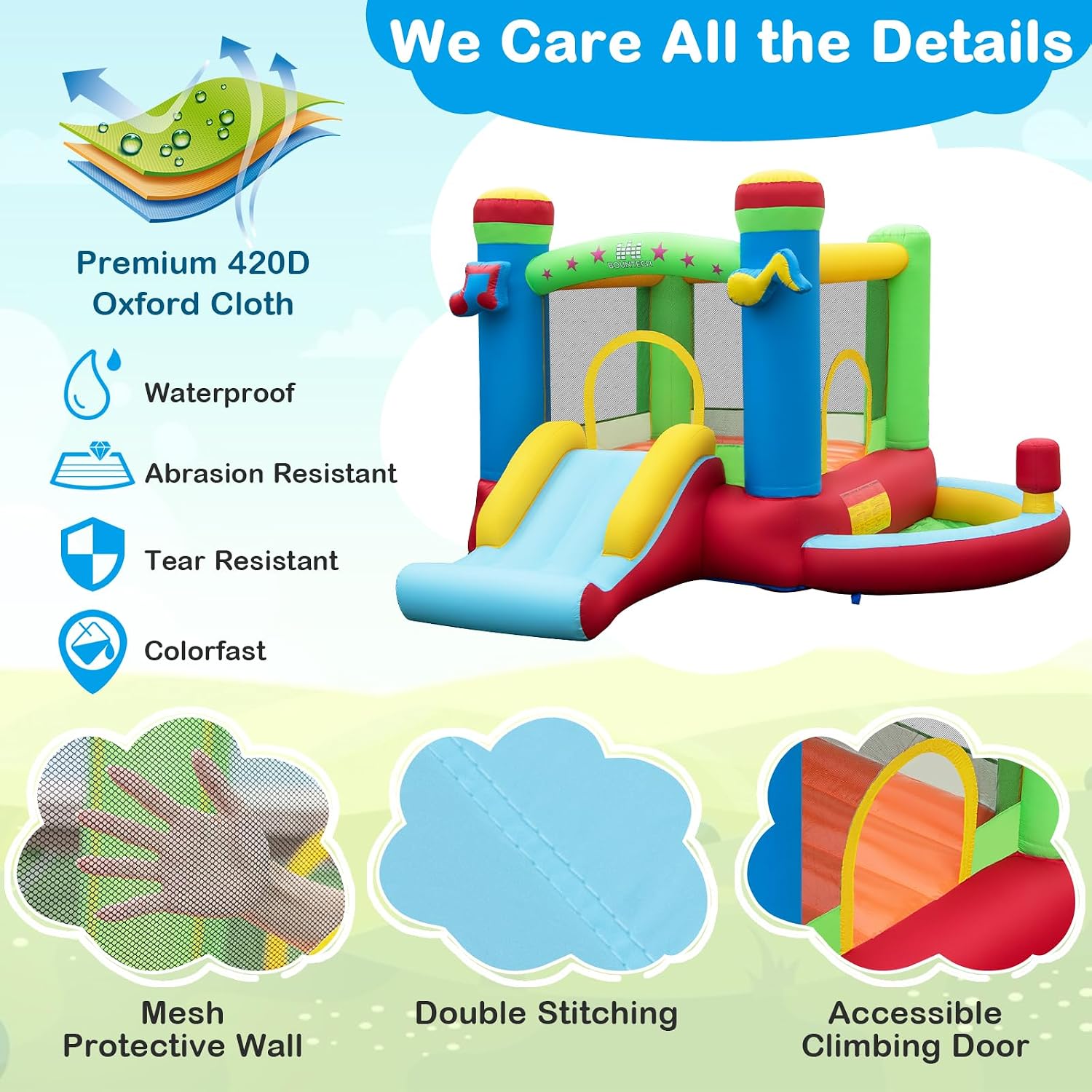 Inflatable Bounce House with B - Kids Outdoor Inflatable ulasan dan harga