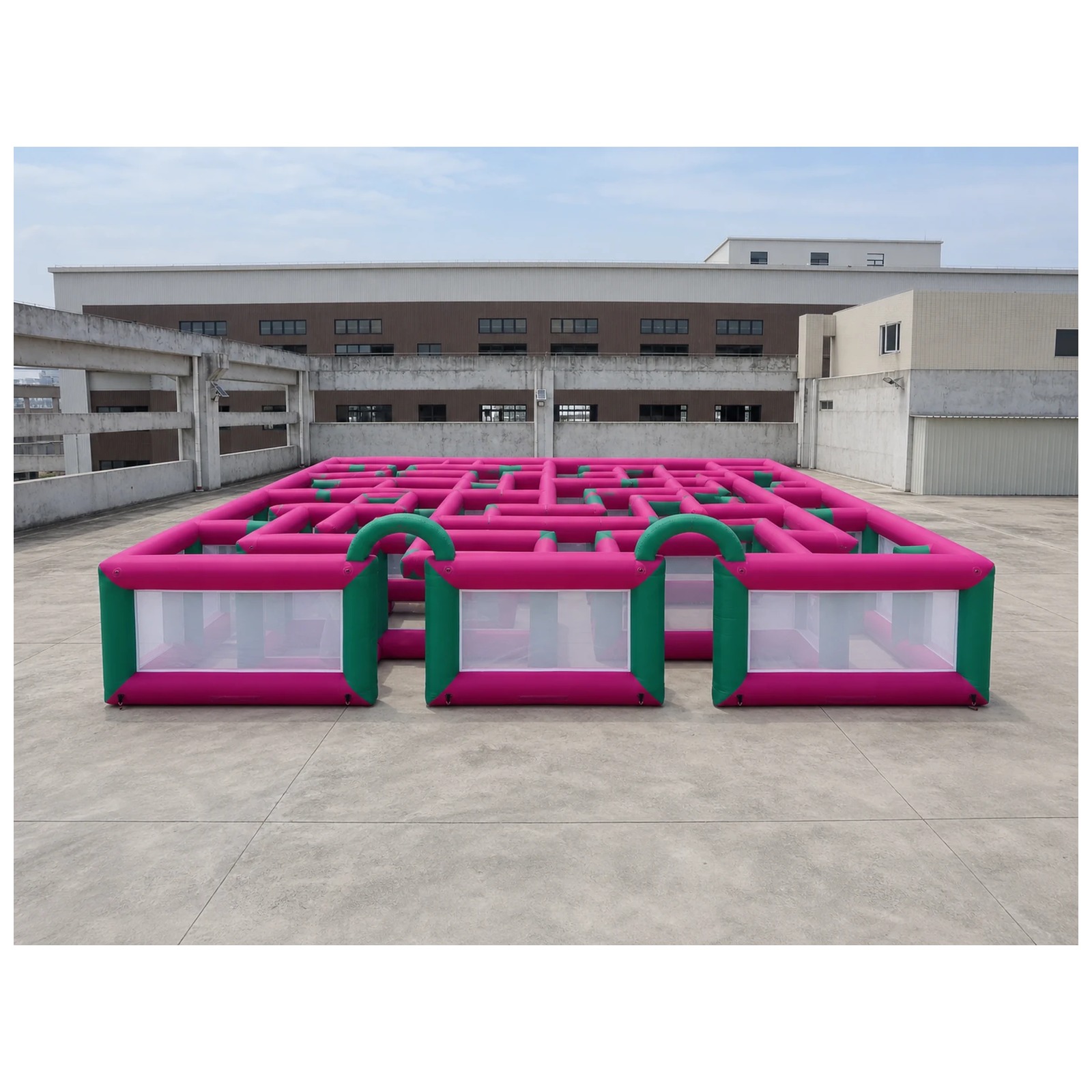 Large Magenta Green Mesh Open  - Kids Outdoor Venues ulasan dan harga