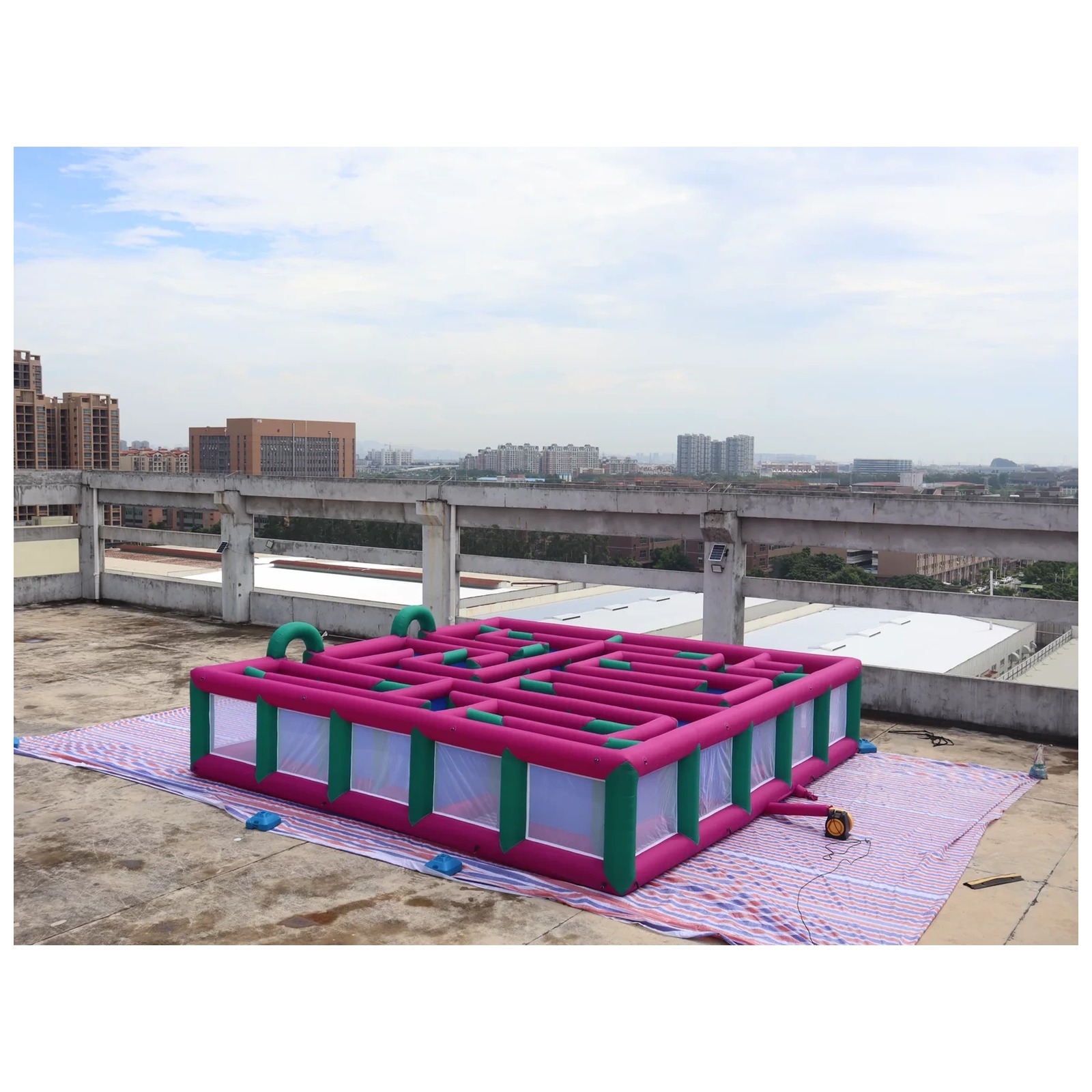 Large Magenta Green Mesh Open  - Kids Outdoor Venues ulasan dan harga