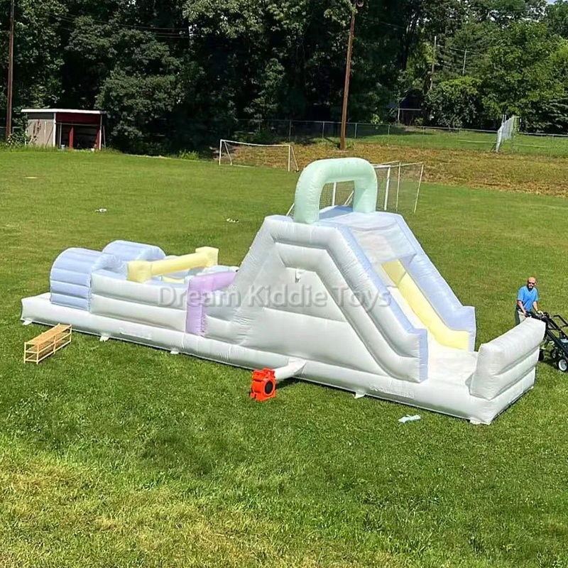 Commercial  Inflatable Slide O - Kids Outdoor Obstacle Course Equipment ulasan dan harga