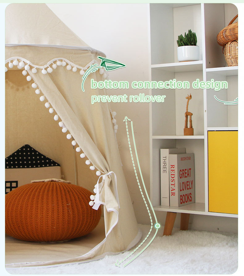 Children Folding Toy Tent Larg - Kids Outdoor Teepee ulasan dan harga