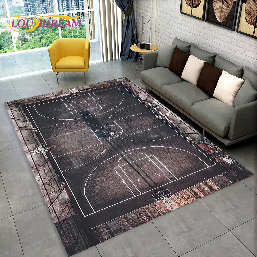 3D Basketball Cour Cartoon Are - Kids Outdoor Mat ulasan dan harga