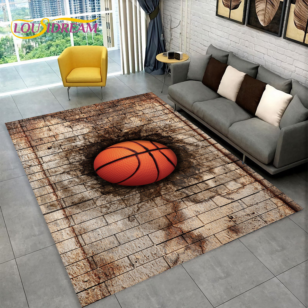 3D Basketball Cour Cartoon Are - Kids Outdoor Mat ulasan dan harga