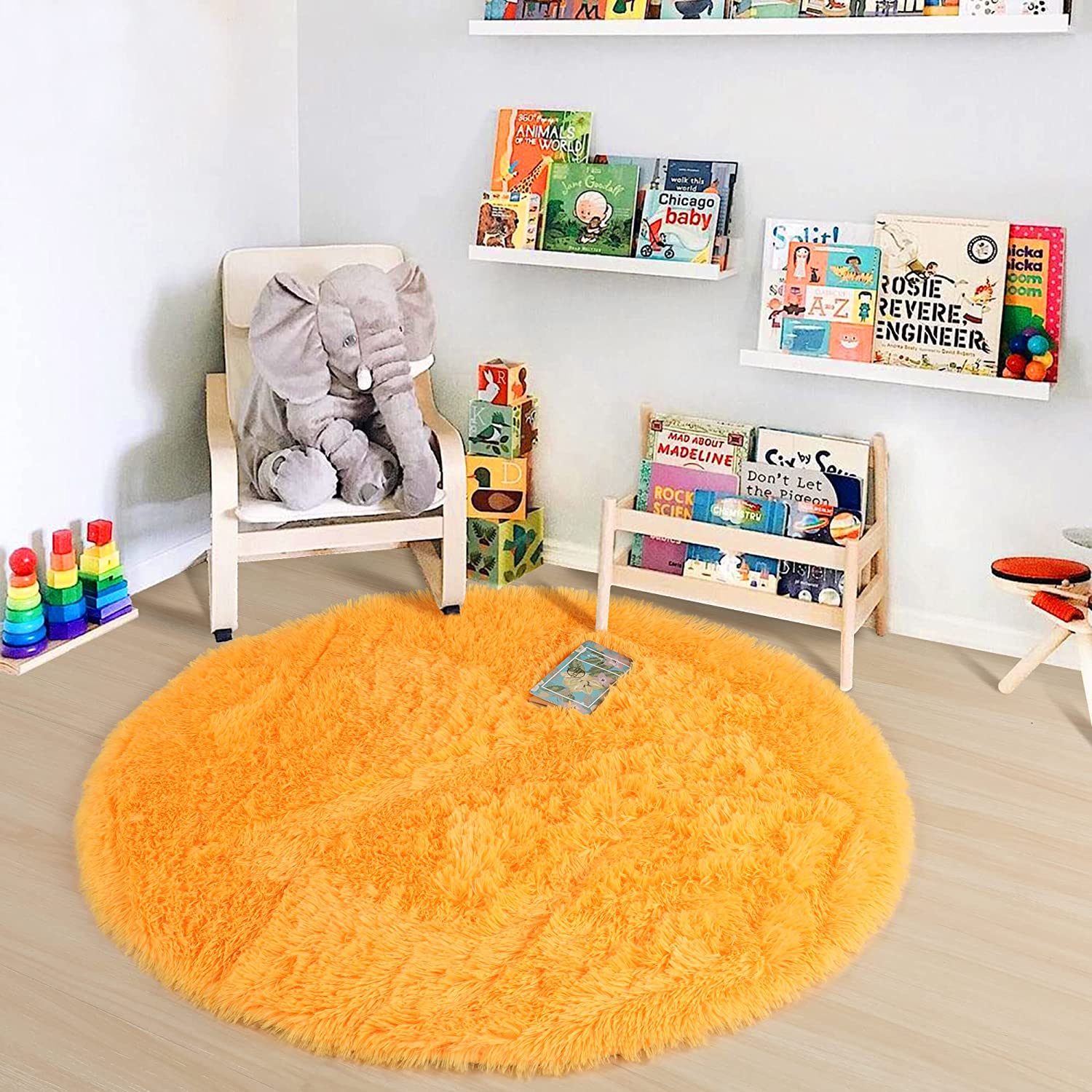 Soft Orange Round Rug Circle R - Kids Outdoor Teepee ulasan dan harga