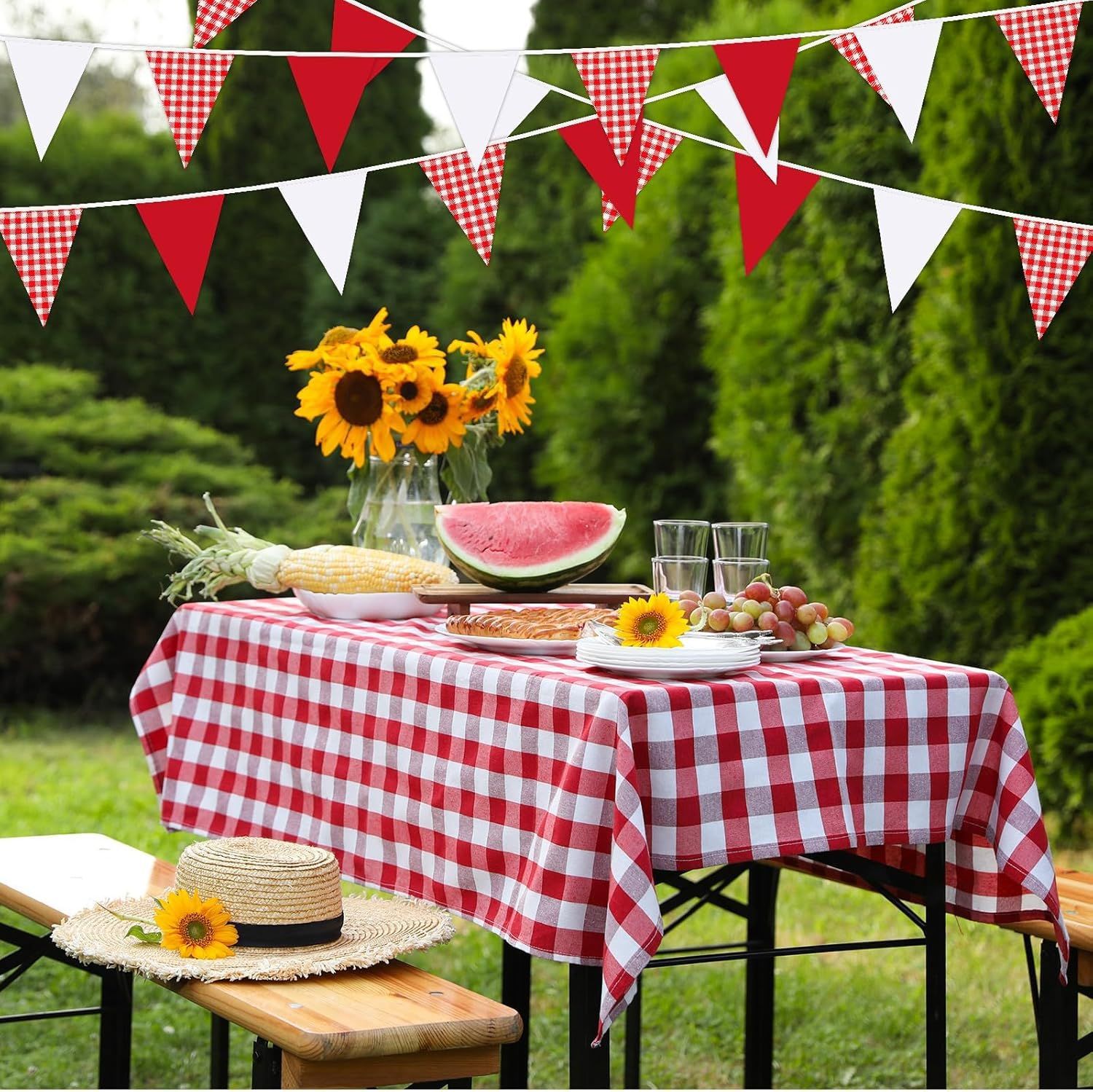 Red and White Banner Triangle  - Kids Outdoor Garden Set ulasan dan harga